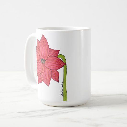 Red Star Flower Kaffeetasse (Vorderseite Links)