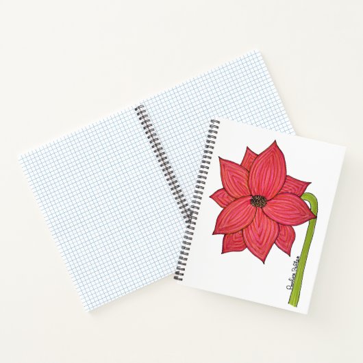 Red Star Flower Notizblock (Innenseite)