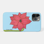 Red Star Flower with Blue background Case-Mate iPhone Hülle (Rückseite (Horizontal))