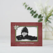 Red Star Foto Postcard Feiertagspostkarte (Stehend Vorderseite)