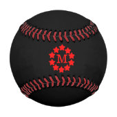 Red Star Frame Mit Monogramm Black Baseball (Vorderseite)
