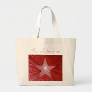 Red Star "Frohe Weihnachten" Jumbo-Tasche Jumbo Stoffbeutel