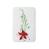 Red Star Gazer Lily Bath Mat Badematte (Vorderseite Vertikal)