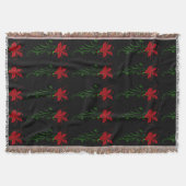 Red Star Gazer Lily Throw Blanket Decke (Vorderseite)