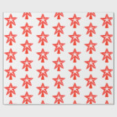 Red Star Geschenkpapier (Flach)
