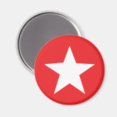 Red Star Icon Magnet (Vorderseite/Rückseite)