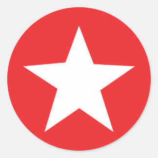 Red Star Icon Runder Aufkleber