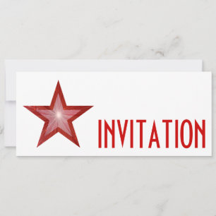 Red Star "INVITATION" weiß lang Einladung