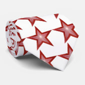 Red Star Krawatte weiß (Gerollt)