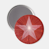 Red Star Kühlschrankmagnet rund (Vorderseite/Rückseite)