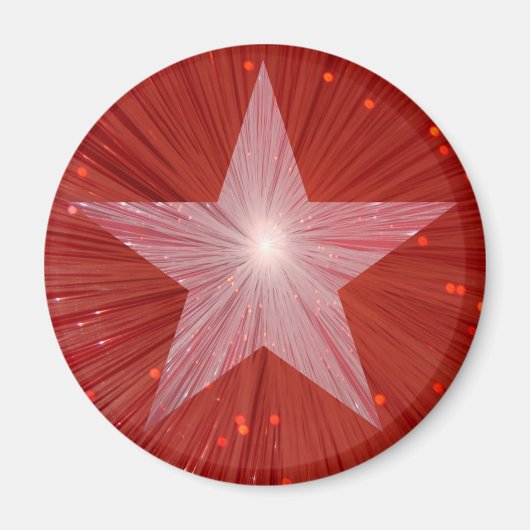 Red Star Kühlschrankmagnet rund (Vorne)
