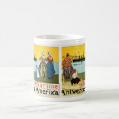 Red Star Line ~ Antwerpen-Amerika Kaffeetasse (Mittel)
