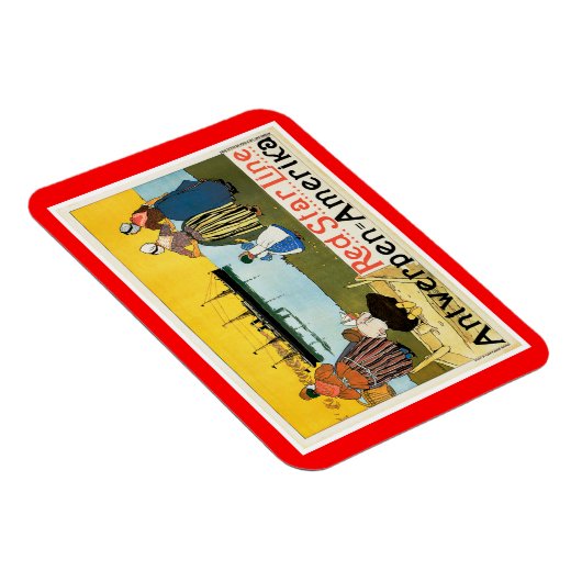 Red Star Line ~ Antwerpen-Amerika Magnet (Rechte Seite)