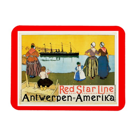 Red Star Line ~ Antwerpen-Amerika Magnet (Horizontal)