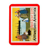 Red Star Line ~ Antwerpen-Amerika Magnet (Vertikal)