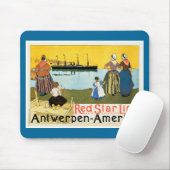 Red Star Line ~ Antwerpen-Amerika Mousepad (Mit Mouse)