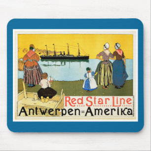 Red Star Line ~ Antwerpen-Amerika Mousepad
