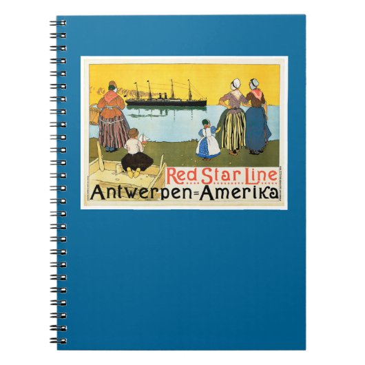 Red Star Line ~ Antwerpen-Amerika Notizblock (Vorderseite)