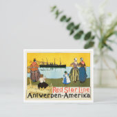 Red Star Line ~ Antwerpen-Amerika Postkarte (Stehend Vorderseite)
