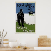 Red Star Line ~ Anvers-New York Poster (Küche)