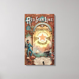 Red Star Line New York Antwerpen Steamship Leinwanddruck