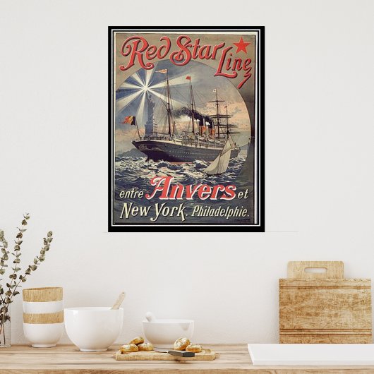 Red Star Line Poster (Küche)