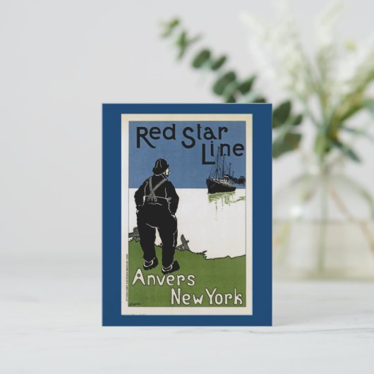 Red Star Line Postkarte (Stehend Vorderseite)