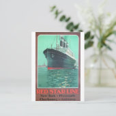 Red Star Line Titanic alte Werbung Postkarte (Stehend Vorderseite)