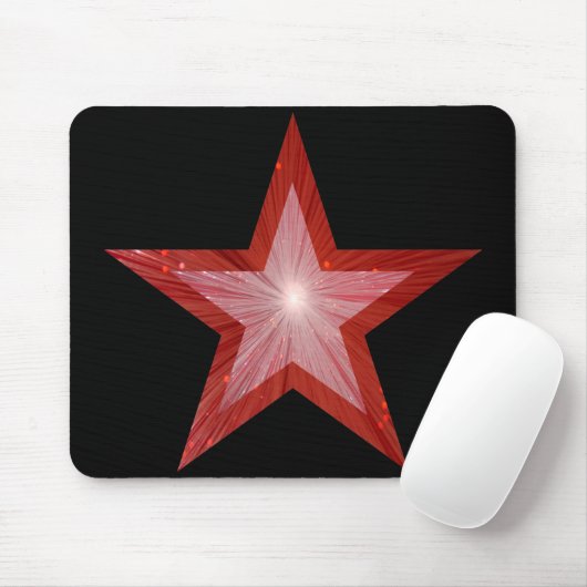 Red Star Mousepad schwarz (Mit Mouse)