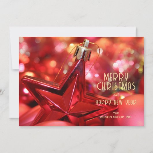 Red Star Ornament Business Vielen Dank Weihnachten (Vorderseite)