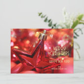 Red Star Ornament Business Vielen Dank Weihnachten (Stehend Vorderseite)