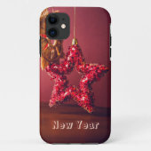 Red Star Ornament IPhone Case (Rückseite)