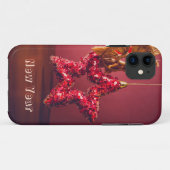 Red Star Ornament IPhone Case (Rückseite (Horizontal))