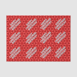 Red Star Pattern / Frohe Weihnachten Geburtstag Seidenpapier