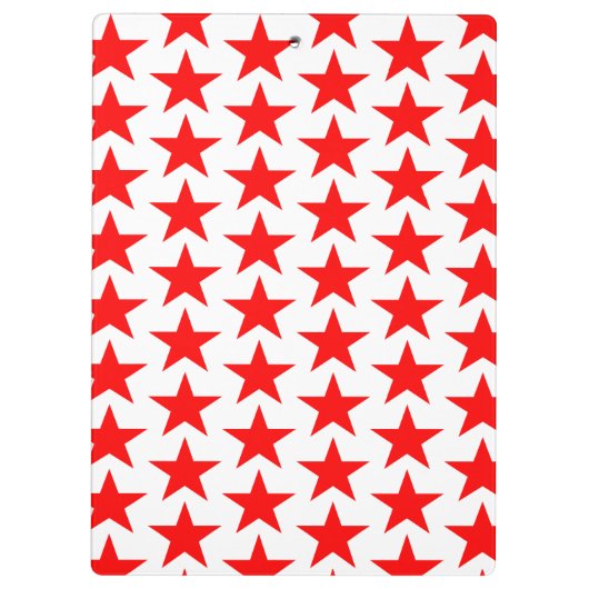 Red Star Pattern Klemmbrett (Rückseite)