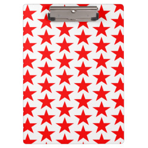 Red Star Pattern Klemmbrett