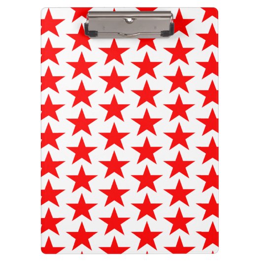 Red Star Pattern Klemmbrett (Vorderseite)