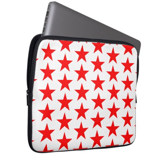 Red Star Pattern Laptopschutzhülle (Vorne Rechts)