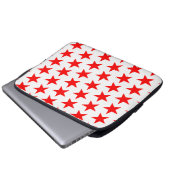 Red Star Pattern Laptopschutzhülle (Vorne Knopf)