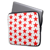 Red Star Pattern Laptopschutzhülle (Vorderseite Links)