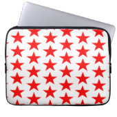 Red Star Pattern Laptopschutzhülle (Vorderseite)