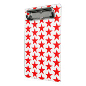 Red Star Pattern Mini Klemmbrett (Gewinkelt2)