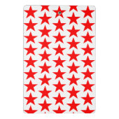 Red Star Pattern Mini Klemmbrett (Rückseite)