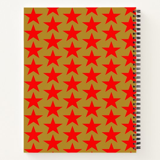 Red Star Pattern Notizblock (Rückseite)