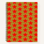 Red Star Pattern Notizblock (Vorderseite)