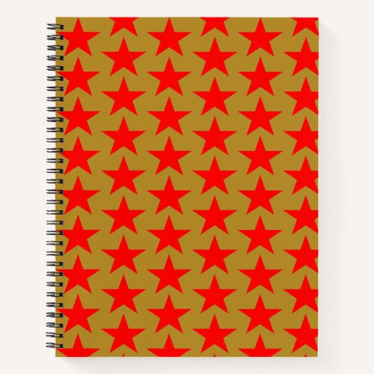 Red Star Pattern Notizblock (Vorderseite)