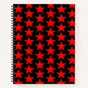 Red Star Pattern Notizblock