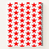 Red Star Pattern Notizblock (Rückseite)