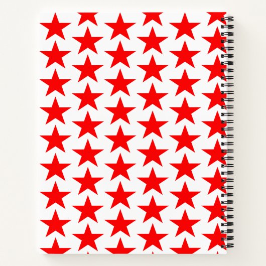 Red Star Pattern Notizblock (Rückseite)