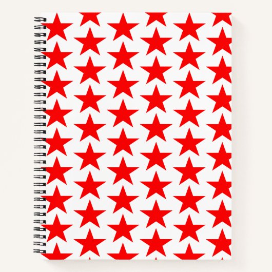 Red Star Pattern Notizblock (Vorderseite)